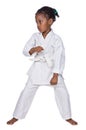 Karate girl Royalty Free Stock Photo