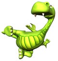 Karate green dragon baby dino
