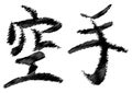 Karate Japanese Writing Royalty Free Stock Photo
