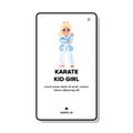 karate kid girl vector