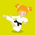 Karate Kid Girt red Jump 05