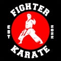 karate logo vector for t-shirt or printing product