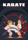 Karate poster. kids sports.