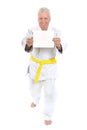 Karate Senior man Royalty Free Stock Photo