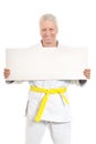 Karate Senior man Royalty Free Stock Photo