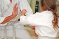 Karate Students Sparring Royalty Free Stock Photo