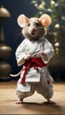 Karate Whirlwind: Mouse Dazzles with Martial Arts Expertise and Charm