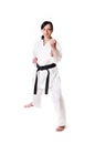 Karate woman posing Royalty Free Stock Photo