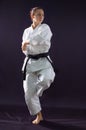 Karateka girl Royalty Free Stock Photo