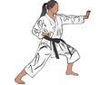 karateka icon vector logo Royalty Free Stock Photo