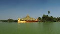 Karaweik temple in Kandawgyi lake, Yangon, Myanmar