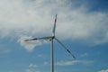 A Mainova wind turbine near Frankfurt. Royalty Free Stock Photo