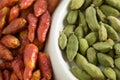 Kardamom and chili Royalty Free Stock Photo