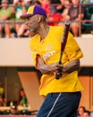 Kareem Abdul-Jabbar takes a swing. Royalty Free Stock Photo