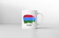 Karelia flag on white coffee mug.