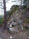 Karelia, Ruskeala, marble canyon, mountain park, stone, quarry, trees, autumn, view, landscape, height