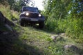 Karelia, Russia, August 18, 2015: Journey to the Jeep Wrangler unlimited Sahara for Karelia. Wrangler is a compact four wheel