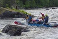 Tourist catamaran in a difficult and dangerous situation