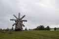 Traditional Russian mill on the island Kizhi. Royalty Free Stock Photo
