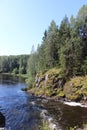 Karelia â Waterfall Kivach Royalty Free Stock Photo