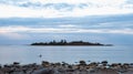 Kareliya island white sea lake ladoga panorama view evening sunset summer clouds