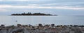 Kareliya island white sea lake ladoga panorama view evening sunset summer clouds