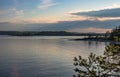 Kareliya island white sea lake ladoga panorama view evening sunset summer clouds