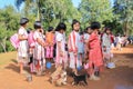 Karen children stand in line at border pri