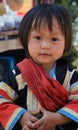 A Karen tribe child in traditional dress