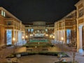 The Popp Martin Student Union at UNC Charlotte at night Royalty Free Stock Photo