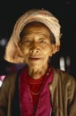 Inle Lake, Mayanmar, local Karen woman in traditional clothes Royalty Free Stock Photo