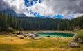 Karersee Lago di Carezza, is a lake in the Dolomites in South