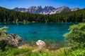 Karersee lake in the Dolomites, South Tyrol, Italy