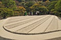 Karesansui of Japanese garden in Ginkakuji Temple Royalty Free Stock Photo