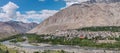 Kargil Town valley with Suru river Royalty Free Stock Photo