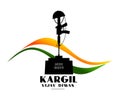 kargil vijay diwas victory background with indian tricolor flag