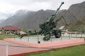 Kargil war Memorial inside a Pack Howitzer canon aimed towards Pakistan