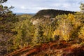 Karhunkierros trail. View to Konttainen hill from Valtavaara Royalty Free Stock Photo