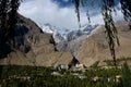 Karimabad town and Baltit Fort with mountains in Hunza Valley Gilgit Baltistan North Pakistan Royalty Free Stock Photo