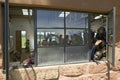 Karimba School with school children in classroom waving to camera in North Kenya, Africa