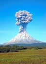 Karimskiy volcano eruption in Kamchatka