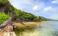 Karimunjawa indonesia java beach coastline rocks Royalty Free Stock Photo