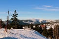 Karkonoska Pass in winter.