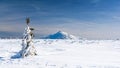 Karkonosze / Krkonose Mountains in Winter, Mount Sniezka, Poland, Czech republic Royalty Free Stock Photo