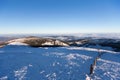 Karkonosze Krkonose from Sniezka Snezka, in winter. Royalty Free Stock Photo