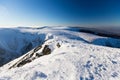 Karkonosze Krkonose from Sniezka Snezka, in winter. Royalty Free Stock Photo