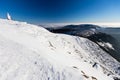 Karkonosze from Sniezka Snezka, in winter. Royalty Free Stock Photo