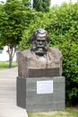 Karl Marx bust in Park of Art Museon in Moscow, Russia