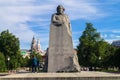 MOSCOW, RUSSIA - JUNE 20.2017: Memorial of the the great German revolutionary socialist Karl Marx on the Teatralnaya square.