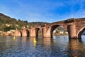 Karl Theodor Bridge, also known as the Old Bridge, called `Alte BrÃÂ¼cke in German, an arch bridge in city Heidelberg in Germany